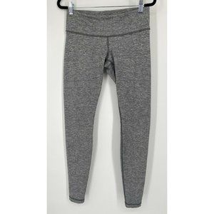 Lululemon Wunder Under Low-Rise Tight Womens Size 8 Stretch Workout Heather Gray